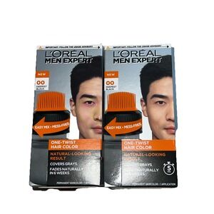 2-LOreal Men Expert‎ One-Twist Hair Color 00 Deepest Black Easy Mix & Mess-Free